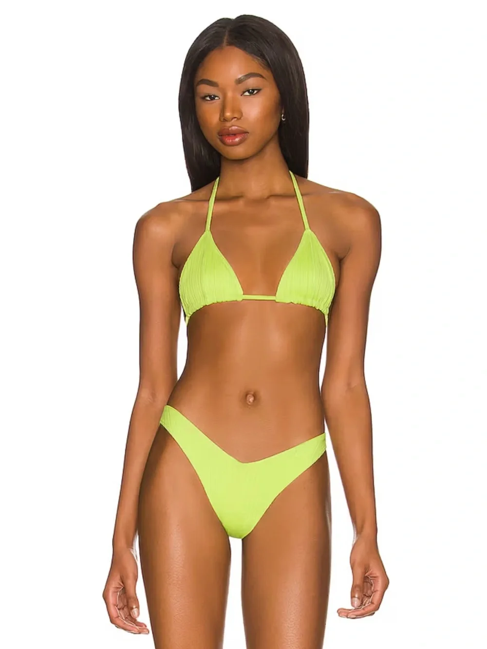 NWT Frankie’s Bikinis Enzo plisse dip front bikini bottoms size XL